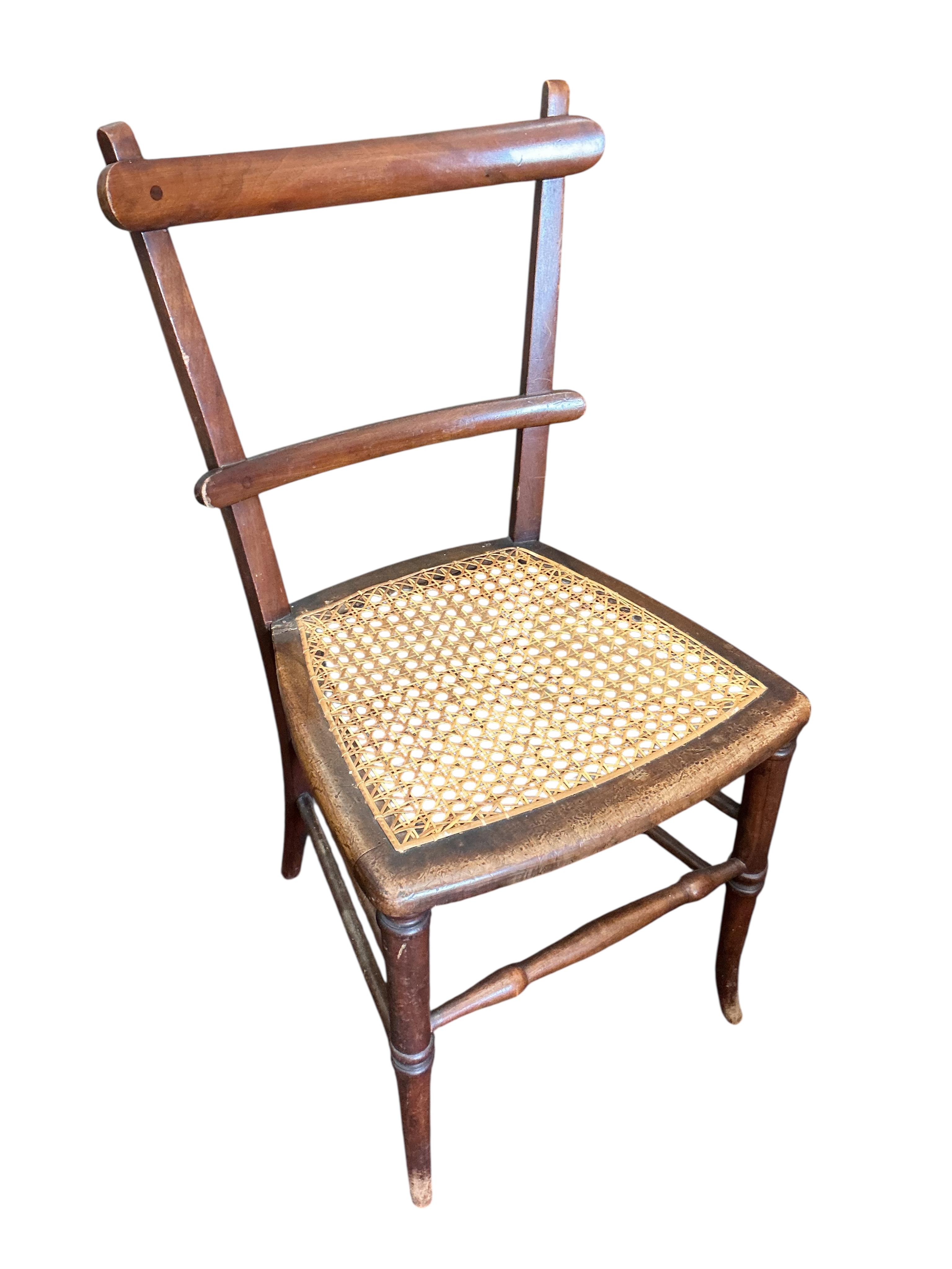 A Victorian simulated rosewood rectangular dressing stool, width 54cm, depth 40cm, height 43cm together with one other stool and three chairs